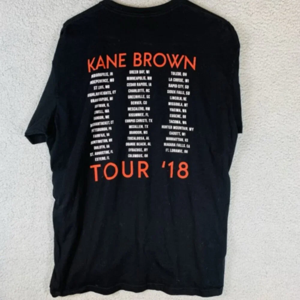 Kane Brown Tour T Shirt Mens XL Black Concert Country Music Short Sleeve - Picture 2 of 8